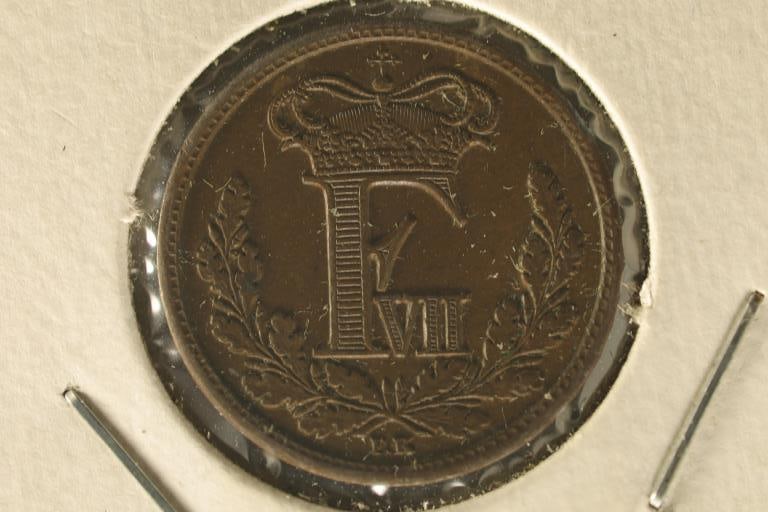 1852 DENMARK 1/2 SKILLING EXTRA FINE (1 of 2)