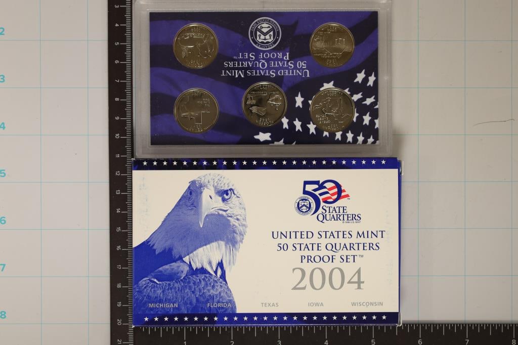 2004 US 50 STATE QUARTERS PROOF SET WITH BOX (1 of 2)