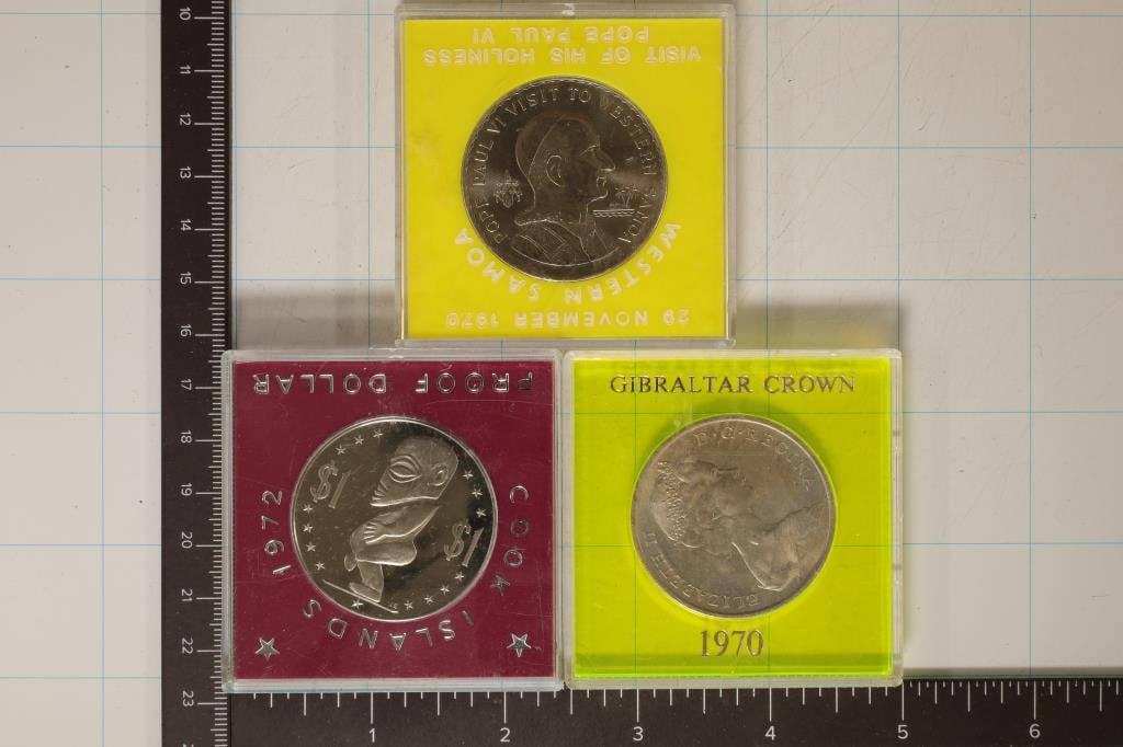 3-$1 FOREIGN COINS: 1970 WESTERN SAMOA BU, 1970 (1 of 2)