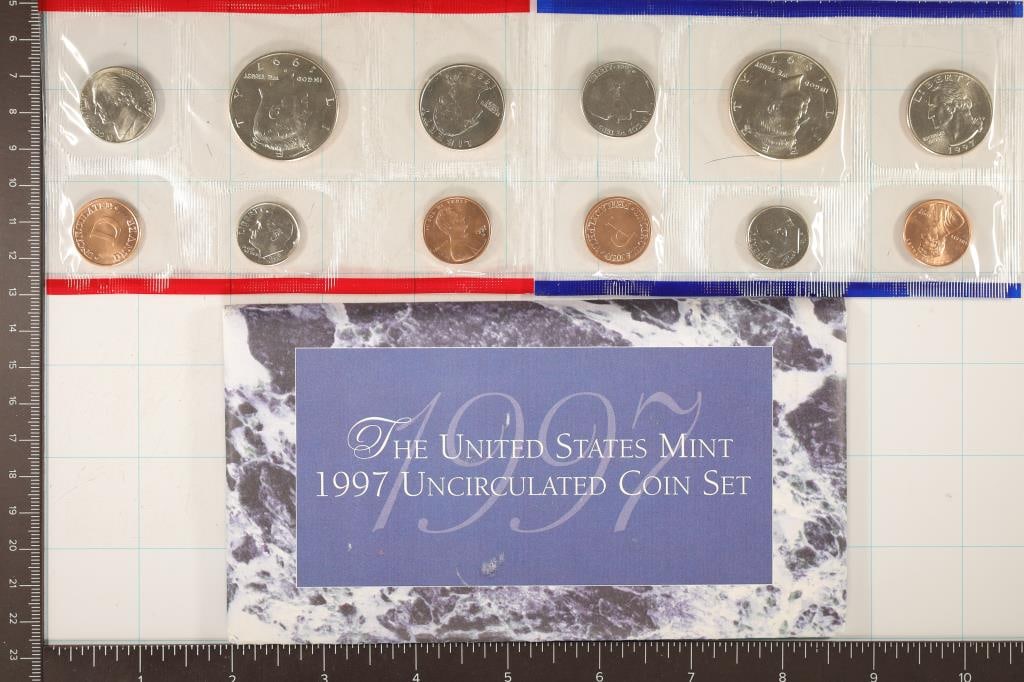 1997 US MINT SET (UNC) P/D (WITH ENVELOPE) (1 of 2)