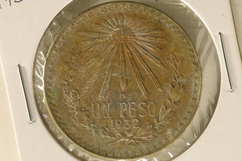1932-M MEXICO SILVER CAP & RAY PESO .3857 OZ. ASW (1 of 2)