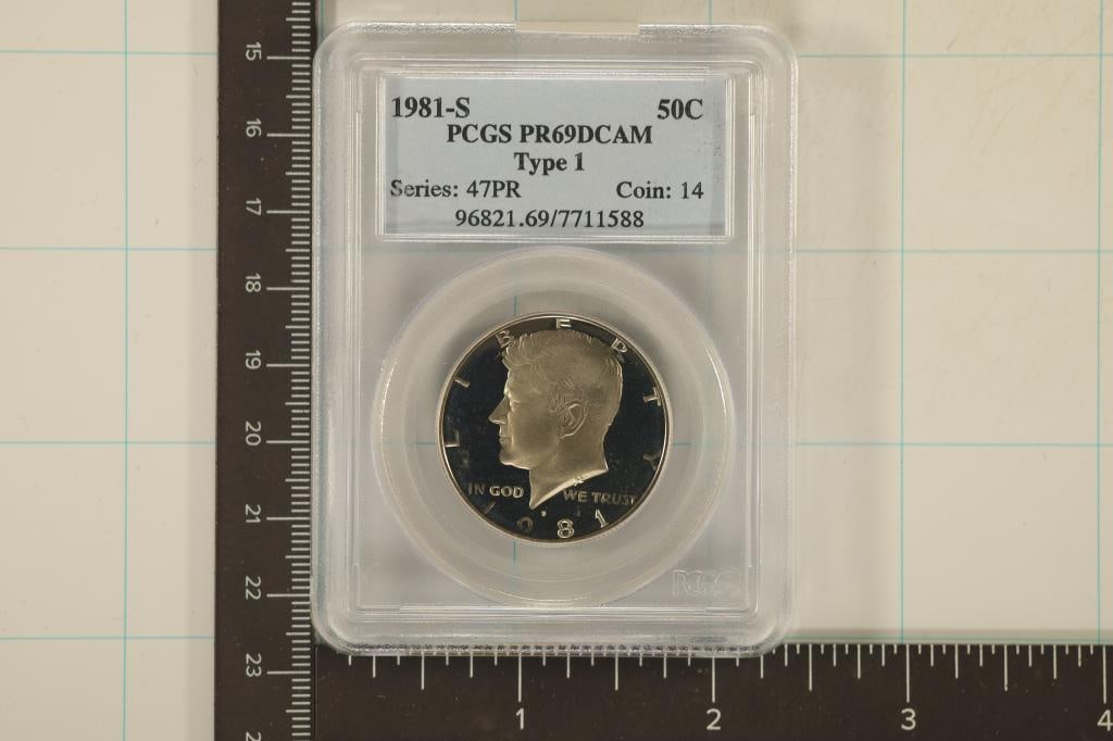 1981-S KENNEDY HALF DOLLAR PCGS PR69 DCAM (1 of 2)