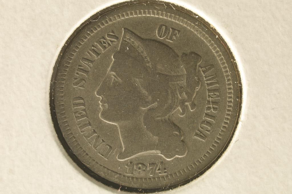1874 THREE CENT PIECE (NICKEL) (1 of 2)