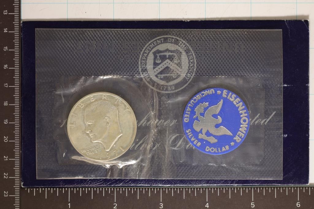 1971-S IKE SILVER DOLLAR (BLUE PACK) (1 of 2)
