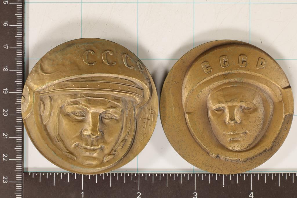 2-RUSSIAN BRONZE ORBITAL SPACE MEDALS: 1 IS (1 of 2)