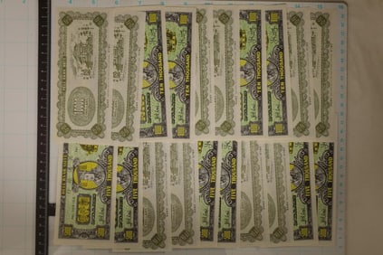 20 CHINESE HELL BANK NOTES: 20-$5000 AND 20-$10000