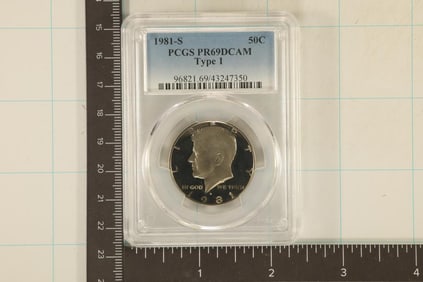 1981-S KENNEDY HALF DOLLAR TYPE 1 PCGS PR69 DCAM