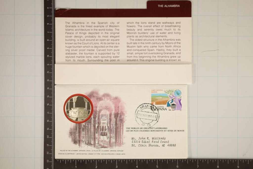 13.8 GRAMS PF STERLING SILVER ROUND IN FDC: PALACE (1 of 2)