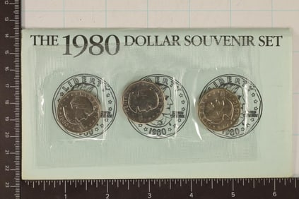 1980-P/D/S SBA DOLLAR SOUVENIR SET IN ENVELOPE