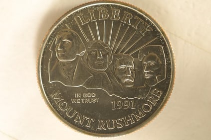 1991-D US UNC HALF DOLLAR MT.  RUSHMORE
