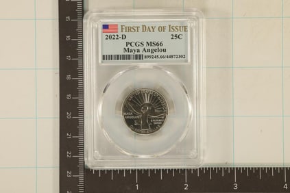 2022-D MAYA ANGELOU US QUARTER PCGS MS66