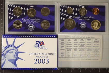 2003 US PROOF SET (WITH BOX) & WITH CERTIFICATE