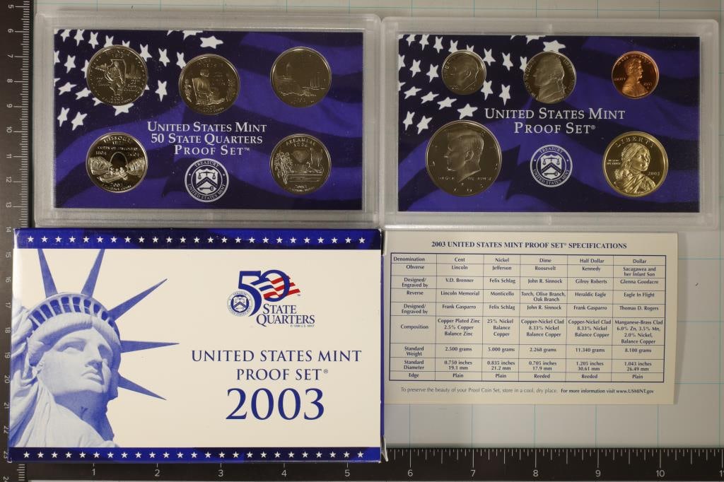 2003 US PROOF SET (WITH BOX) & WITH CERTIFICATE (1 of 2)