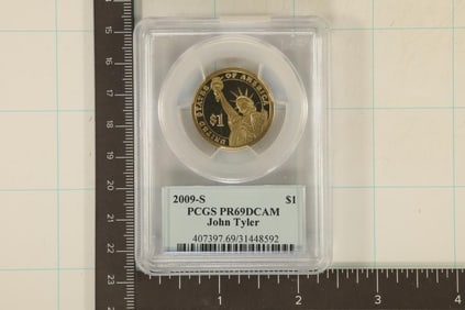 2009-S JOHN TYLER PRESIDENTIAL DOLLAR PCGS PR69
