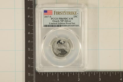 2017-S SILVER OZARK N.P. QUARTER PCGS PR69 DCAM