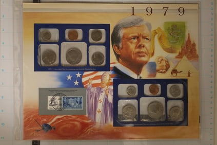 1979 US MINT SET (UNC) P & D ON LARGE INFO CARD