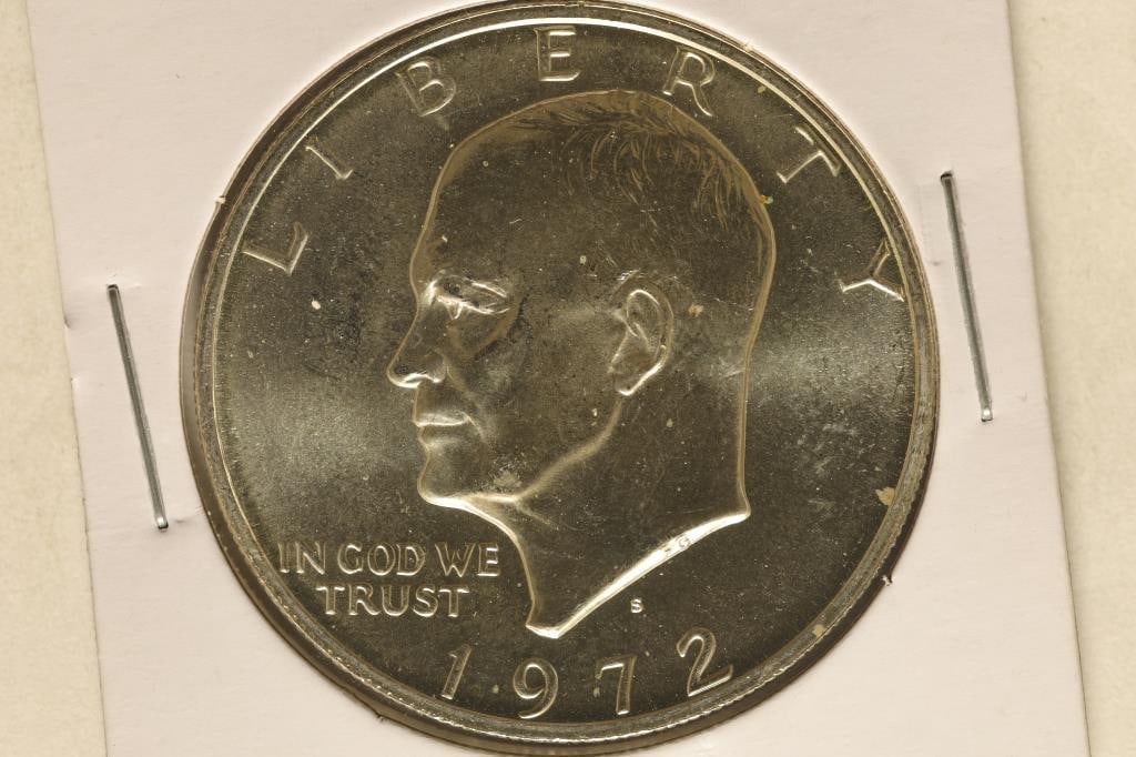1972-S IKE SILVER DOLLAR BRILLIANT UNC (1 of 2)