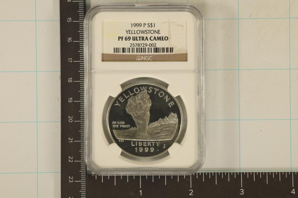 1999-P US SILVER DOLLAR YELLOWSTONE NGC PF69 (1 of 2)