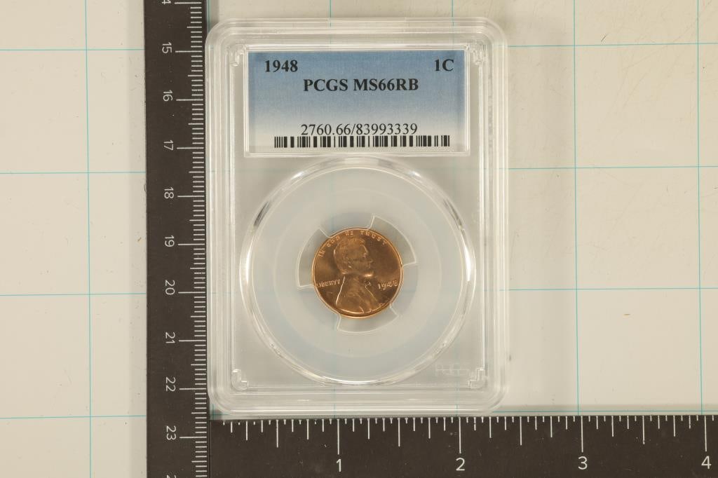 1948 LINCOLN WHEAT CENT PCGS MS66RB (1 of 2)