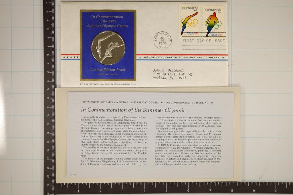 .8 OZ. PROOF STERLING SILVER ROUND IN FDC: IN (1 of 2)