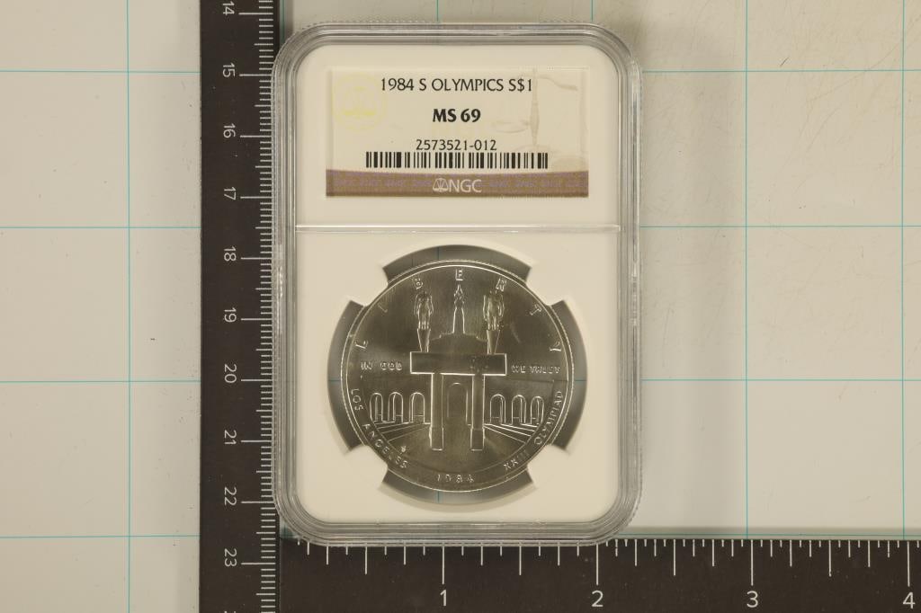 1984-S SILVER OLYMPIC US DOLLAR NGC MS69 (1 of 2)