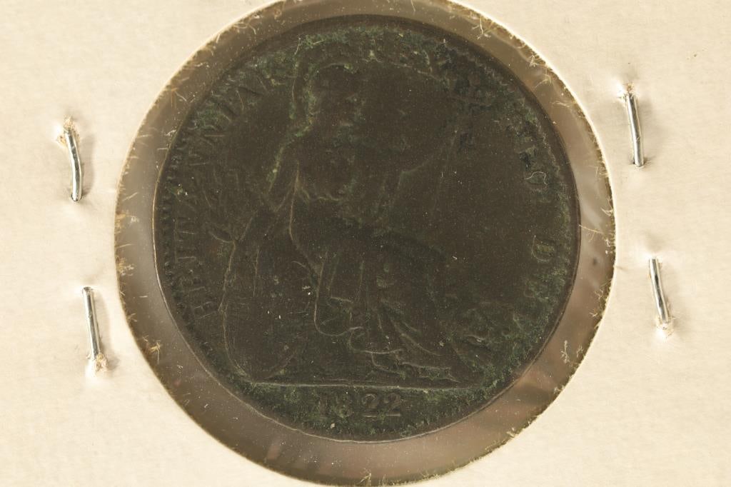 1822 GREAT BRITAIN COPPER FARTHING (1 of 2)