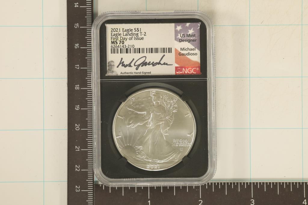 2021 AMERICAN SILVER EAGLE NGC MS70 TYPE 2 (1 of 2)