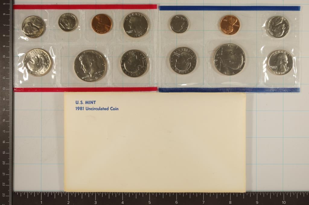 1981 US MINT SET (UNC) P/D/S (WITH ENVELOPE) (1 of 2)