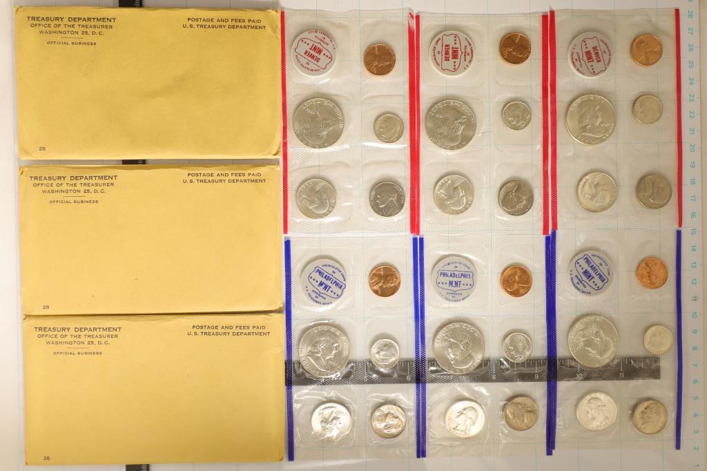 3-1961-P & D US MINT SETS WITH ENVELOPES (1 of 2)
