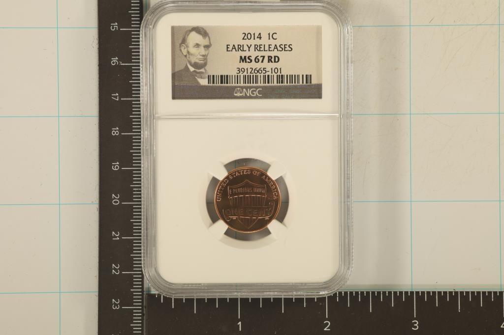 2014 LINCOLN CENT NGC MS67RD EARLY RELEASES (1 of 2)
