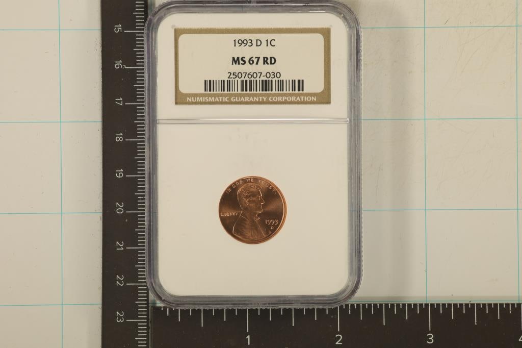 1993-D LINCOLN CENT NGC MS67 RD (1 of 2)
