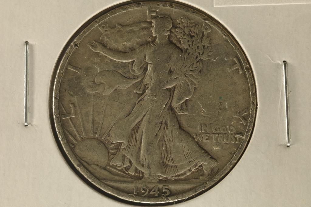 1945-D SILVER WALKING LIBERTY HALF DOLLAR (1 of 2)