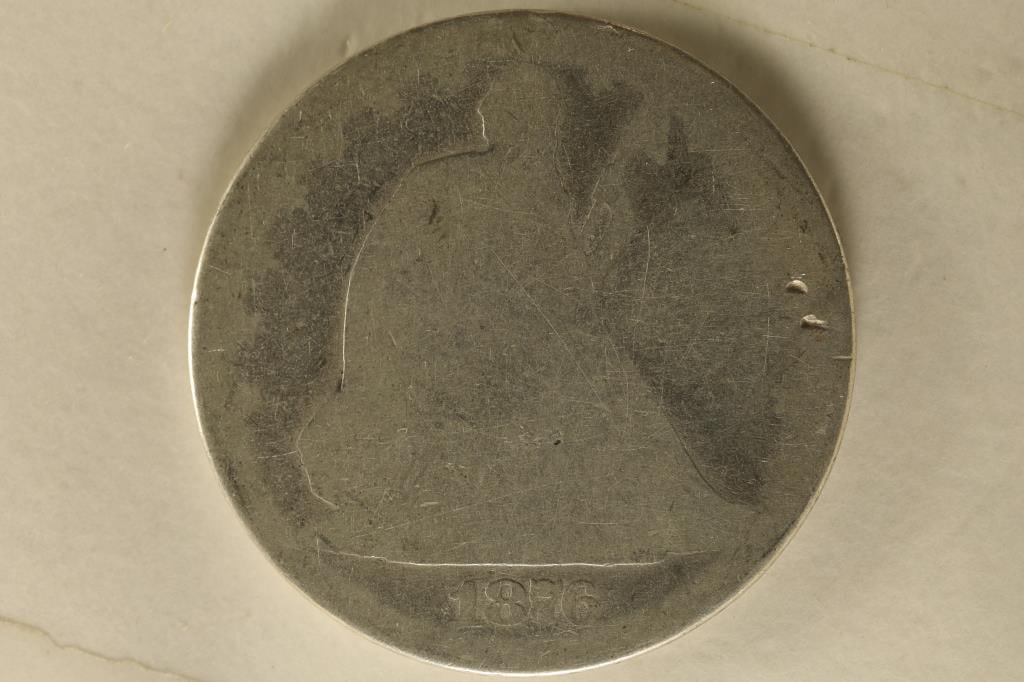 1876 SEATED LIBERTY US HALF DOLLAR (1 of 2)