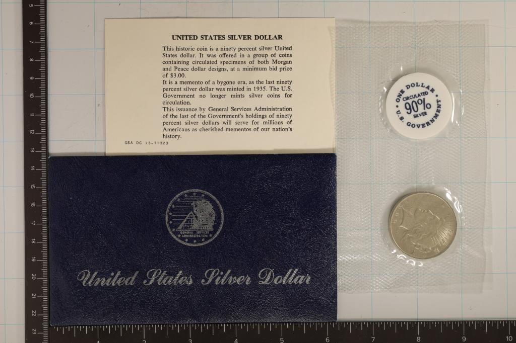 SOFT PACK GSA PEACE SILVER DOLLAR WITH CERTIFICATE (1 of 2)