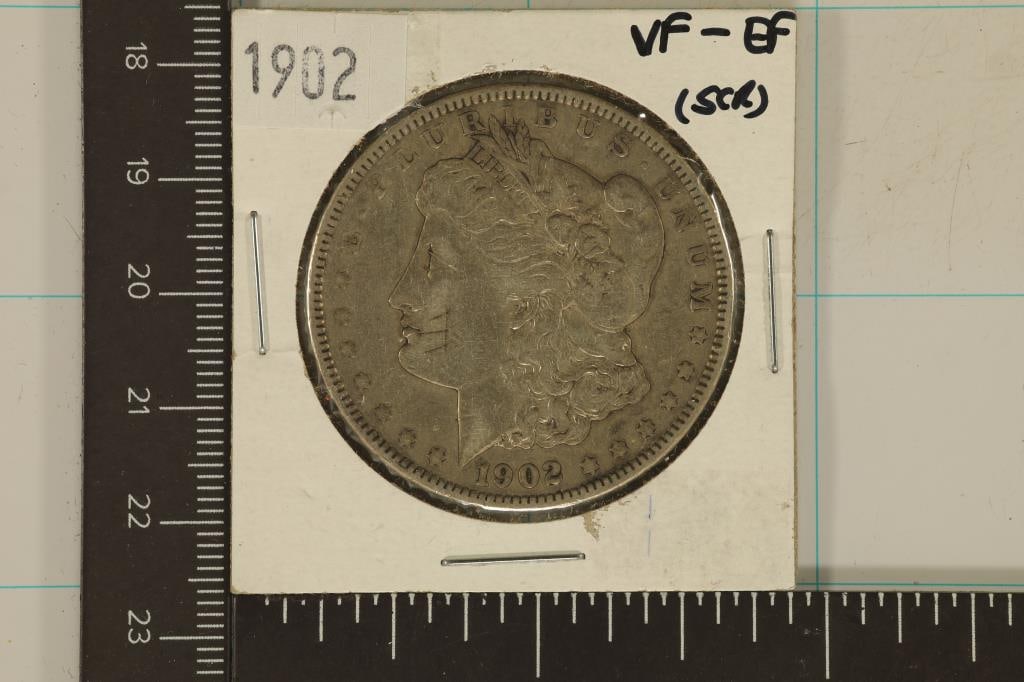 1902 MORGAN SILVER DOLLAR VERY FINE-EXTRA FINE (1 of 2)
