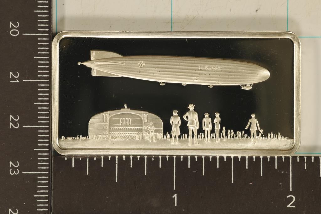 .95 TROY OZ. STERLING SILVER PROOF AIRBLIMP INGOT (1 of 2)