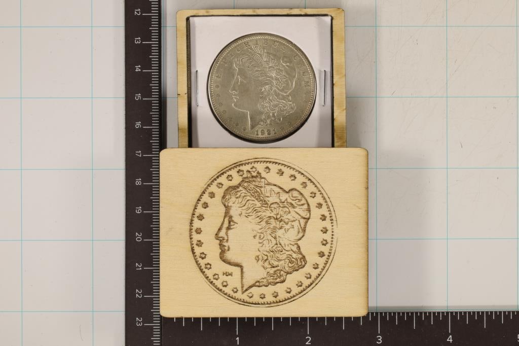 1921 MORGAN SILVER DOLLAR IN CUSTOM ENGRAVED (1 of 5)