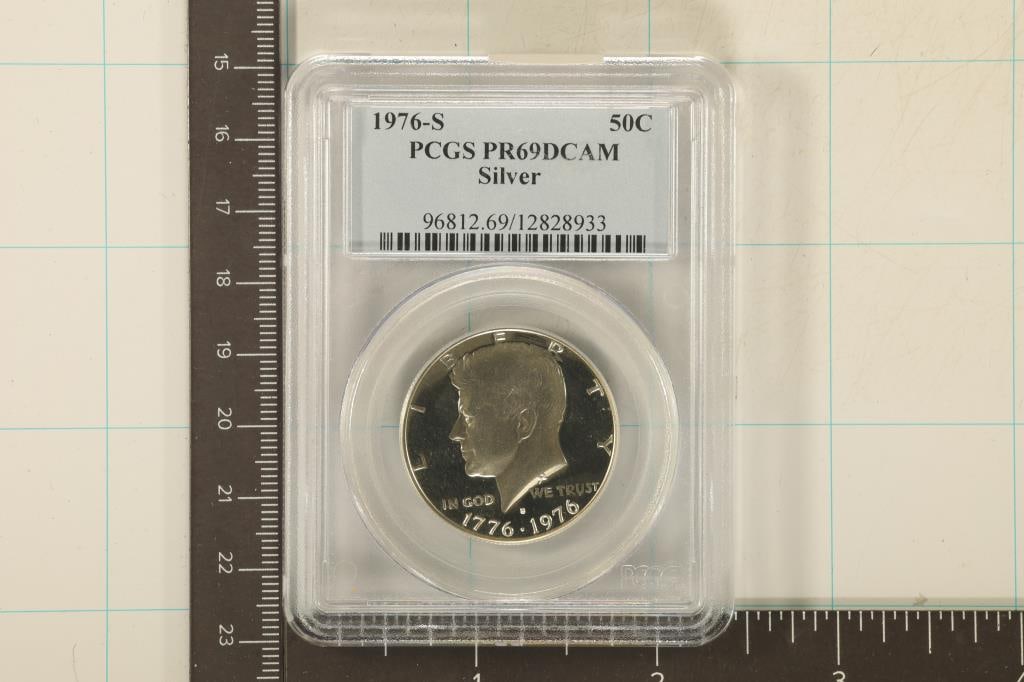 1976-S SILVER KENNEDY HALF DOLLAR PCGS PR69 DCAM (1 of 2)
