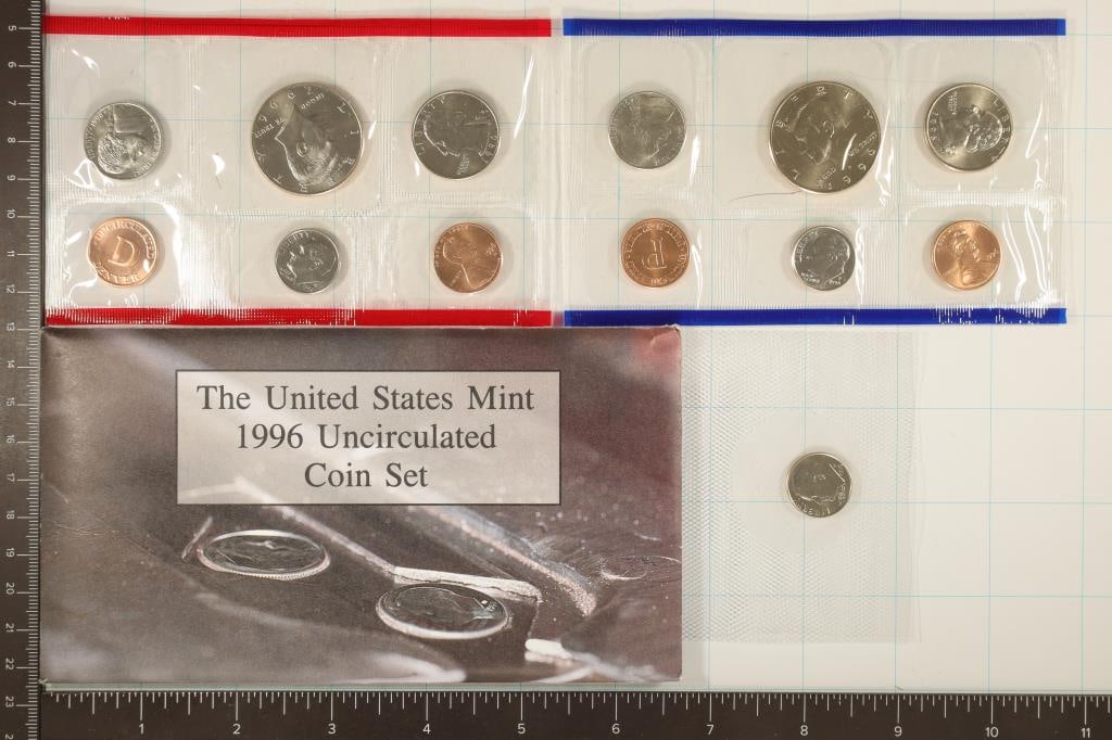 1996 US MINT SET (UNC) P/D (WITH ENVELOPE) (1 of 2)
