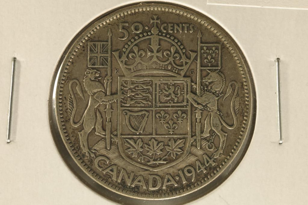 1944 CANADA SILVER 50 CENT .3 OZ. ASW TOTAL (1 of 2)