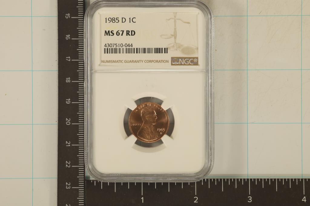 1985-D LINCOLN CENT NGC MS67RD (1 of 2)