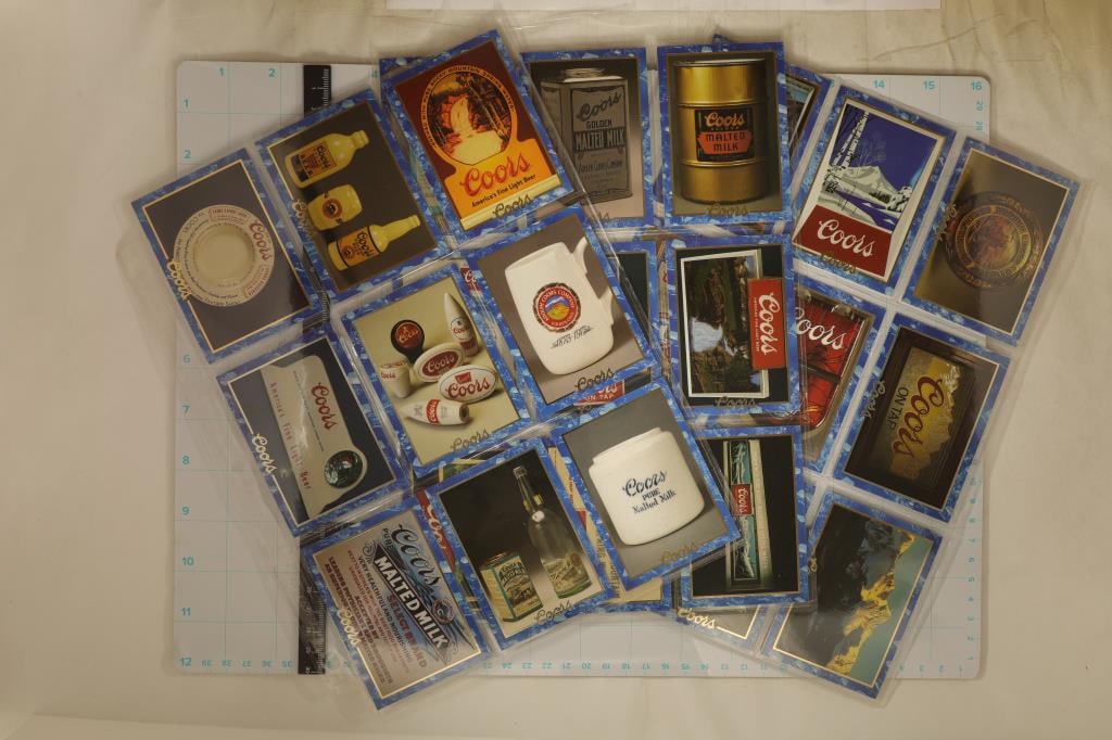 27  COORS BEER COLLECTORS CARDS ALL IN UNC (1 of 4)