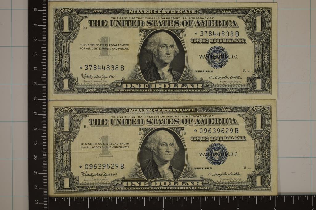 2-1935-B STAR NOTE $1 SILVER CERTIFICATES B SUFFIX (1 of 2)