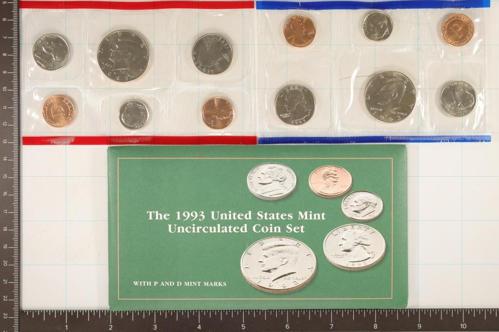 1993 US MINT SET (UNC) P/D (WITH ENVELOPE) (1 of 2)