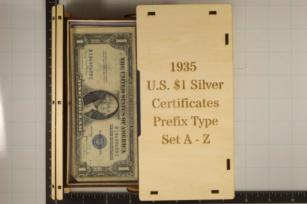 1935 US $1 SILVER CERTIFICATE 25 BILL PREFIX TYPE (1 of 3)