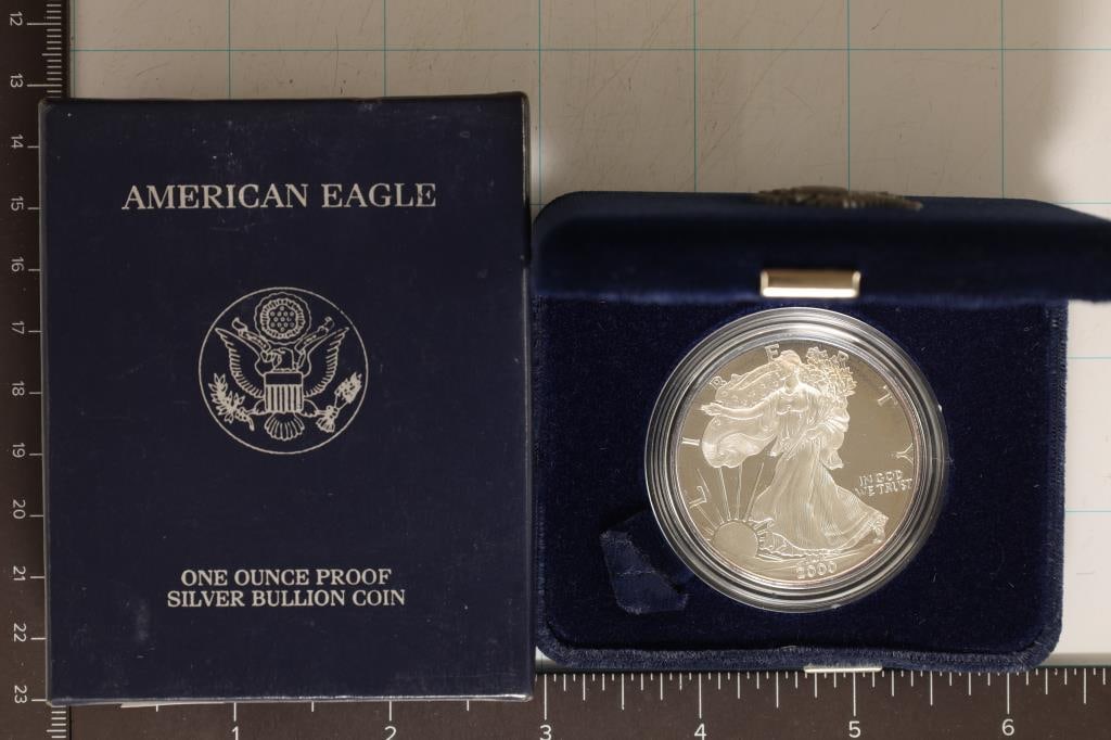 2000-P AMERICAN SILVER EAGLE PROOF IN ORIGINAL (1 of 2)