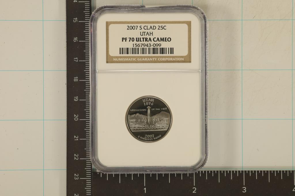 2007-S UTAH STATE QUARTER NGC PF70 ULTRA CAMEO (1 of 2)