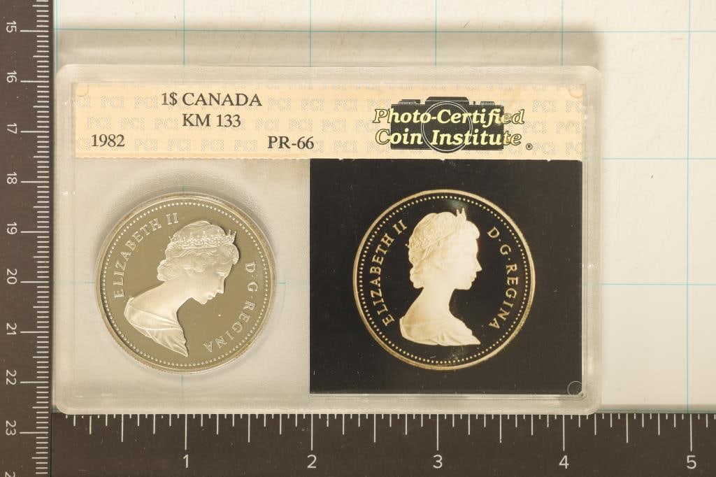 1982 CANADA SILVER PROOF $1. KM-133 PR66 IN HARD (1 of 2)
