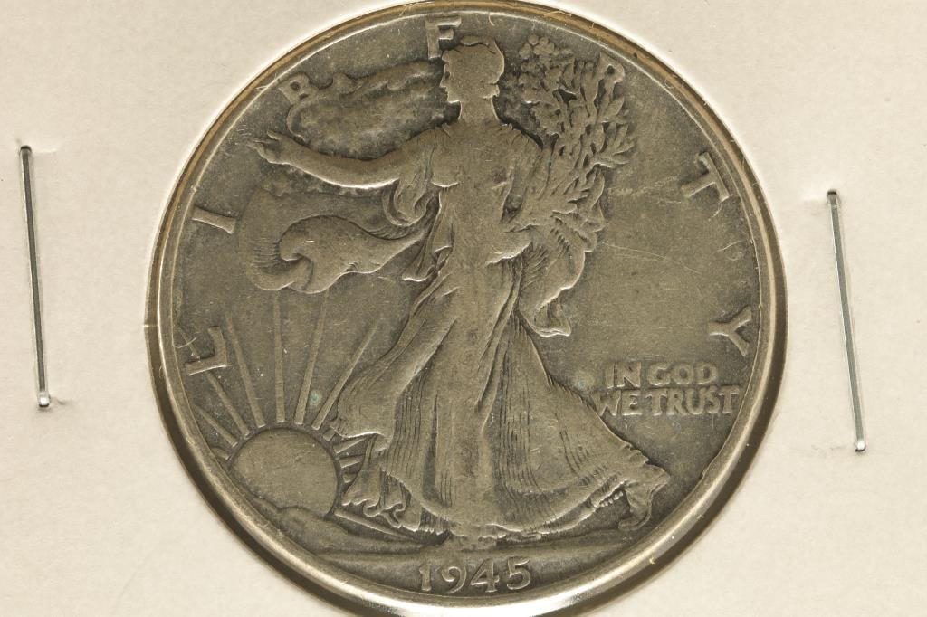 1945 SILVER WALKING LIBERTY HALF DOLLAR (1 of 2)