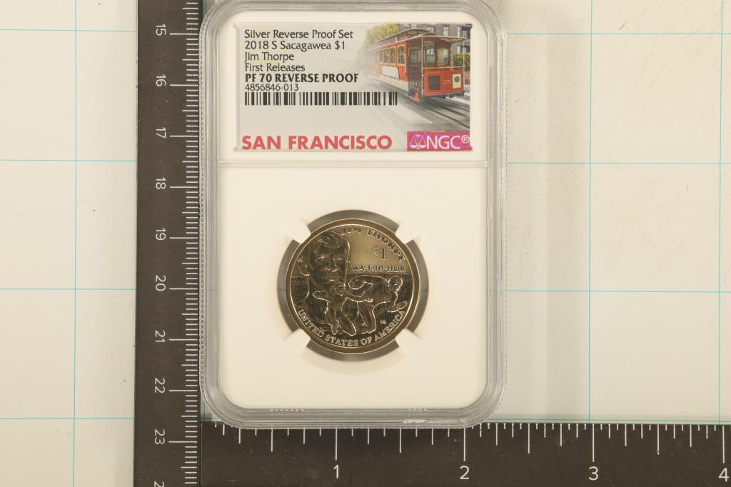2018-S  JIM THORPE SACAGAWEA DOLLAR NGC PF70 REV (1 of 2)